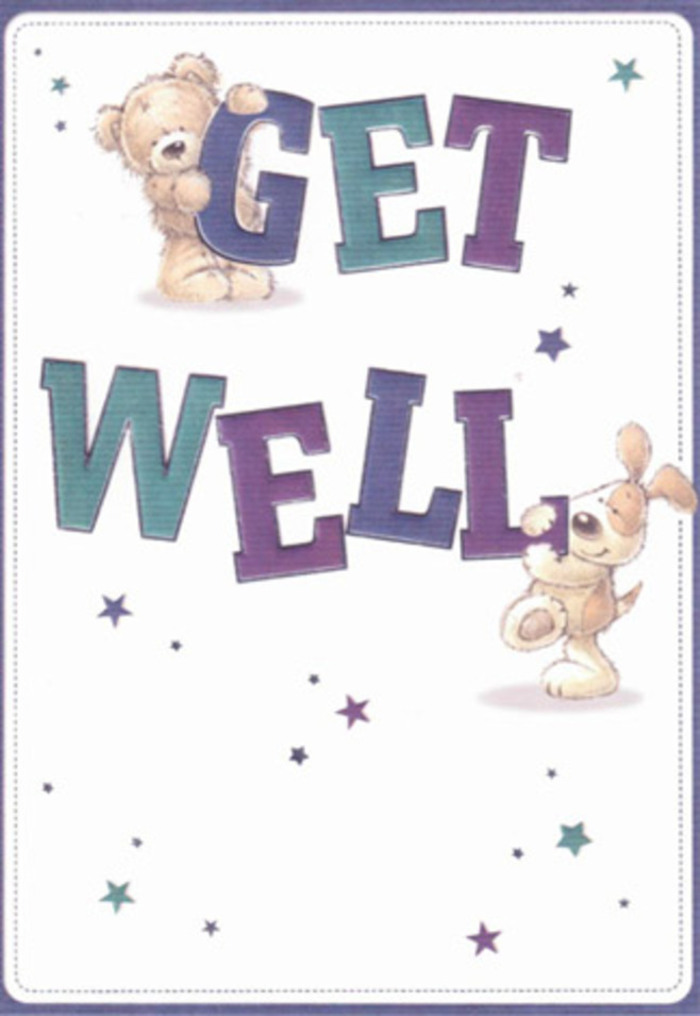 This get well card is a delicate tribute to gentle encouragement, beautifully captured through the endearing illustrations of a bear and puppy. Playful stars, depicted in calming purples and blues, dance between the two companions, as if scattering well wishes through Malden Rushett's peaceful air. The typography is big and confident, shaded in serene aquas and violets, giving the message an uplifting energy grounded in kindness. Every illustrated fur detail-the bear's soft fluff and the puppy's velvety ears-evokes the familiar comfort of a cherished friend, like wrapping up in a blanket on a chilly local evening. The card's background is a crisp white, suggesting hope and renewal, much like sunlight filtering through the hedgerows on Rushett Lane. There's a wonderful sense of tactility and intention, every brushstroke echoing the mindfulness Malden Rushett Florist brings to hand-tied bouquets. To send this card alongside locally arranged flowers is to offer not just a message, but an experience of pure support-a tangible lift for someone recovering amidst the tranquillity of our village.